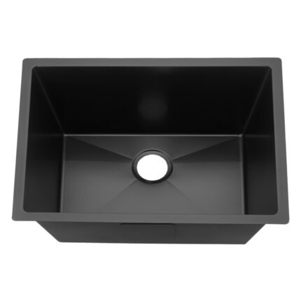 FIDELIS FSD-22332 Single Bowl Sink (Under Mount) (Nano Pearl Black Coating)